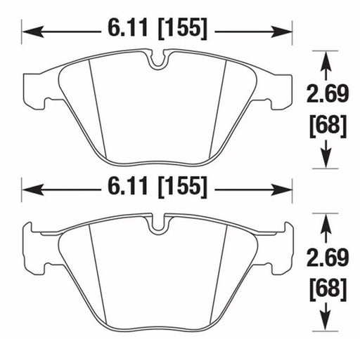 Hawk Performance brake pads part HB551 fits Performance Hb551 Series