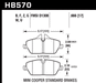 Hawk Performance HB570 Series Brake Pad 0.666 in. thick