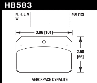 Hawk Performance HB583 Series Brake Pad 0.480 in. thick