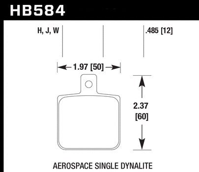 Hawk Performance HB584 Series Brake Pad 0.485 in. thick