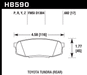 Hawk Performance HB590 Series Brake Pad 0.682 in. thick