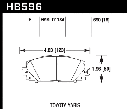 Hawk Performance HB596 Series Brake Pad 0.690 in. thick