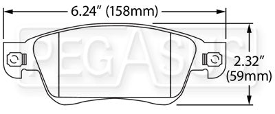 Hawk Performance brake pads part HB599 fits Performance Hb599 Series
