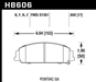 Hawk Performance HB606 Series Brake Pad 0.650 in. thick