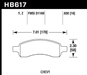 Hawk Performance HB617 Series Brake Pad 0.630 in. thick