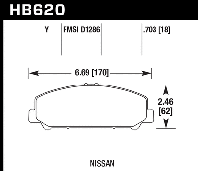 Hawk Performance HB620 Series Brake Pad 0.703 in. thick