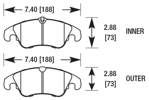 Hawk Performance brake pads part HB641 fits Performance Hb641 Series