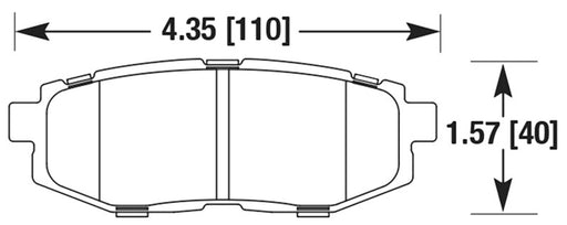 Hawk Performance brake pads part HB671 fits Performance Hb671 Series