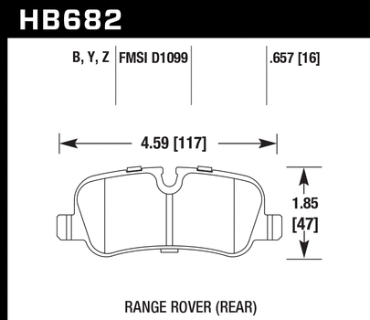 Hawk Performance HB682 Series Brake Pad 0.657 in. thick