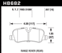 Hawk Performance HB682 Series Brake Pad 0.657 in. thick