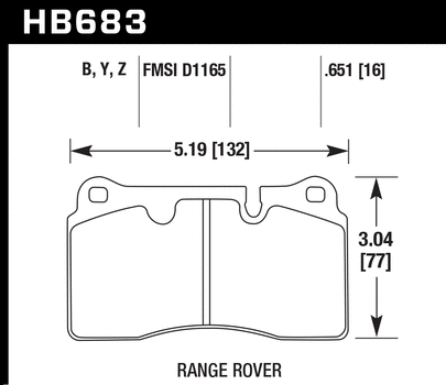 Hawk Performance HB683 Series Brake Pad 0.651 in. thick