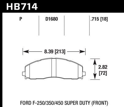 Hawk Performance HB714 Series Brake Pad 0.715 in. thick