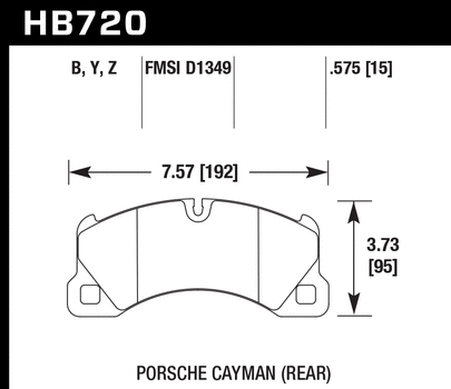 Hawk Performance HB720 Series Brake Pad 0.575 in. thick