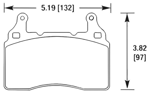Hawk Performance brake pads part HB726 fits Performance Hb726 Series