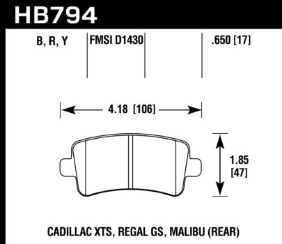 Hawk Performance HB543 Series Brake Pad 0.760 in. thick