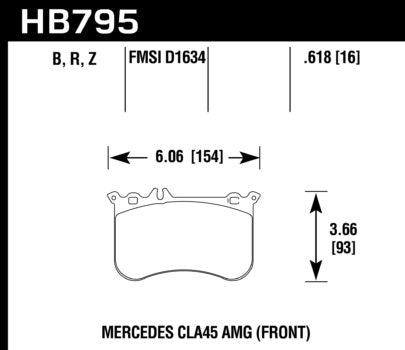 Hawk Performance HB543 Series Brake Pad 0.760 in. thick