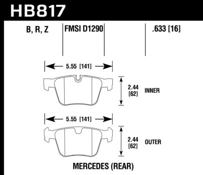 Hawk Performance HB546 Series Brake Pad 0.654 in. thick