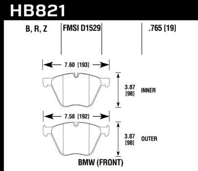 Hawk Performance HB546 Series Brake Pad 0.654 in. thick