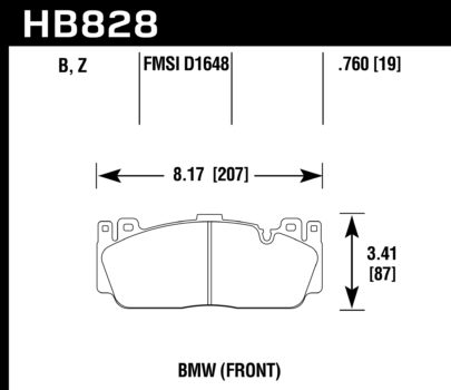 Hawk Performance HB548 Series Brake Pad 0.510 in. thick