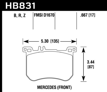 Hawk Performance HB781 Series Brake Pad 0.692 in. thick