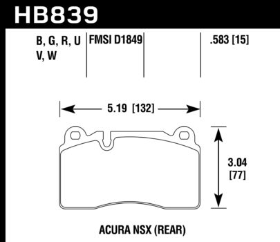 Hawk Performance HB783 Series Brake Pad 0.692 in. thick