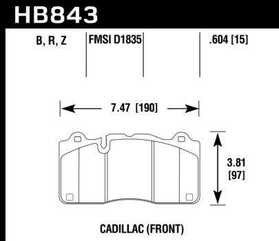 Hawk Performance HB787 Series Brake Pad 0.582 in. thick