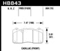 Hawk Performance HB787 Series Brake Pad 0.582 in. thick