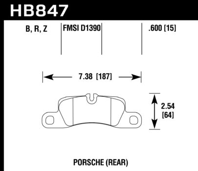 Hawk Performance HB787 Series Brake Pad 0.582 in. thick