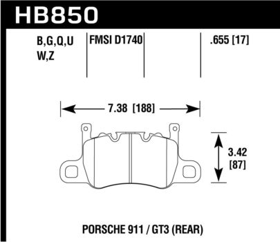 Hawk Performance HB787 Series Brake Pad 0.582 in. thick