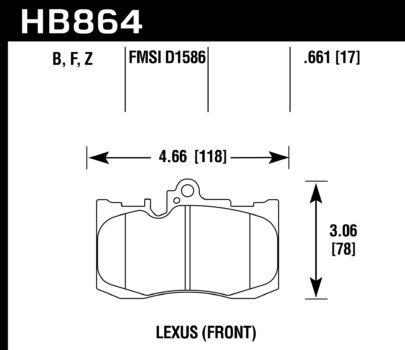 Hawk Performance HB789 Series Brake Pad 0.600 in. thick