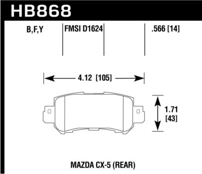 Hawk Performance HB791 Series Brake Pad 0.714 in. thick