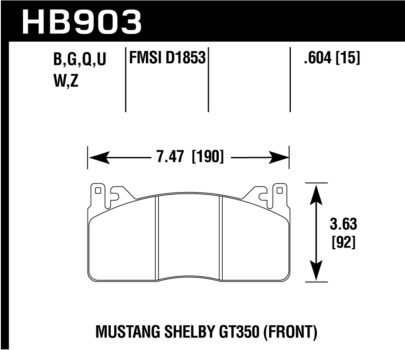 Hawk Performance HB799 Series Brake Pad 0.597 in. thick