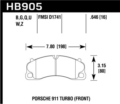 Hawk Performance HB799 Series Brake Pad 0.597 in. thick