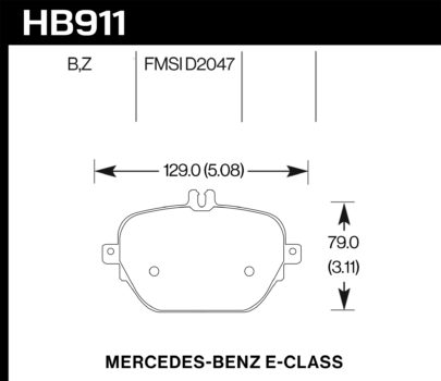 Hawk Performance HB800 Series Brake Pad 0.670 in. thick