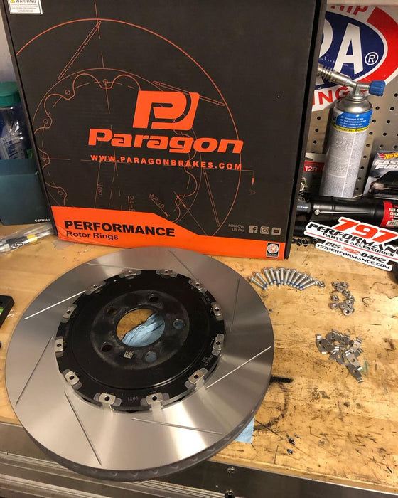 Paragon Replacement Rotor Rings – Front 15.7" – 21+ Dodge Charger / Challenger SRT Hellcat (Fits Factory Hats) - FOR SIX PISTON CALIPERS