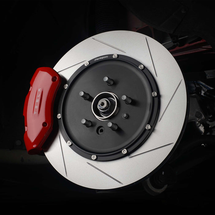 Tesla Model 3/Y AWD Performance - Larger Rotor (Rear) Performance 2-Piece Rotor and Brake Pad Package