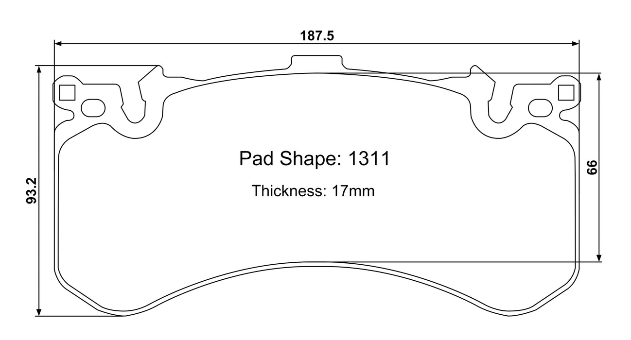 Winmax W-Series/PBP 1311 Brake Pads for C63 AMG / C63 S AMG Front