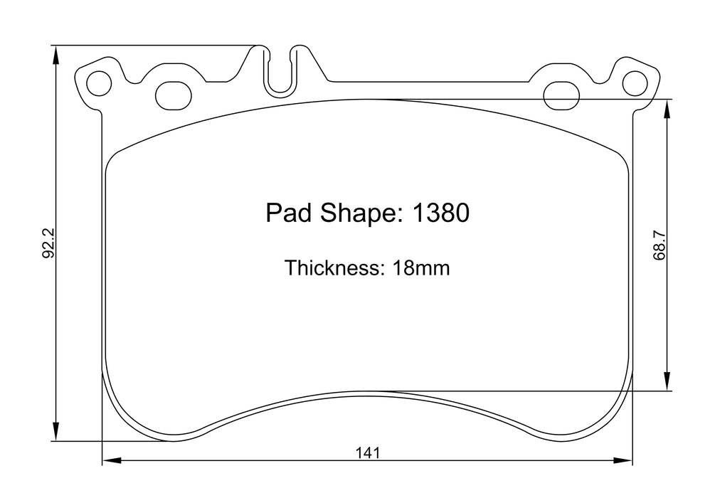 Winmax W-Series/PBP 1380 Brake Pads for CLA 45 / A45 AMG Front