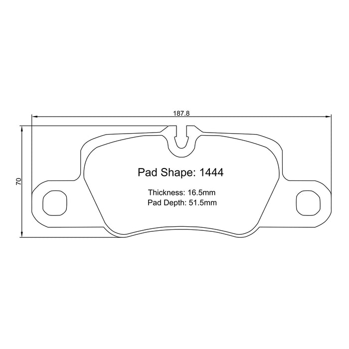 Winmax W-Series/PBP 1444 Brake Pads for Cayenne 958 Turbo Rear