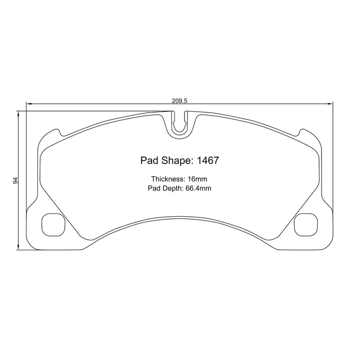 Winmax W-Series/PBP 1467 Brake Pads for Macan 95B Turbo Front