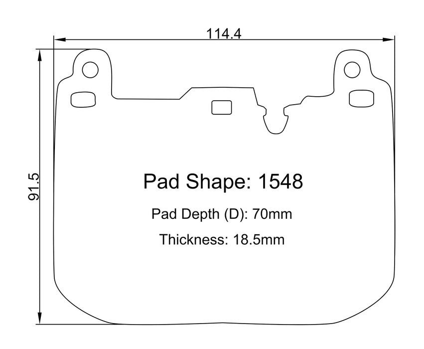 Winmax W-Series/PBP 1548 Brake Pads for F8x M2/M3/M4 Front