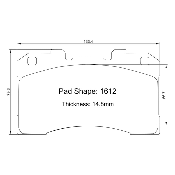 Winmax W-Series/PBP 1612 Brake Pads for GR Yaris RZ Front