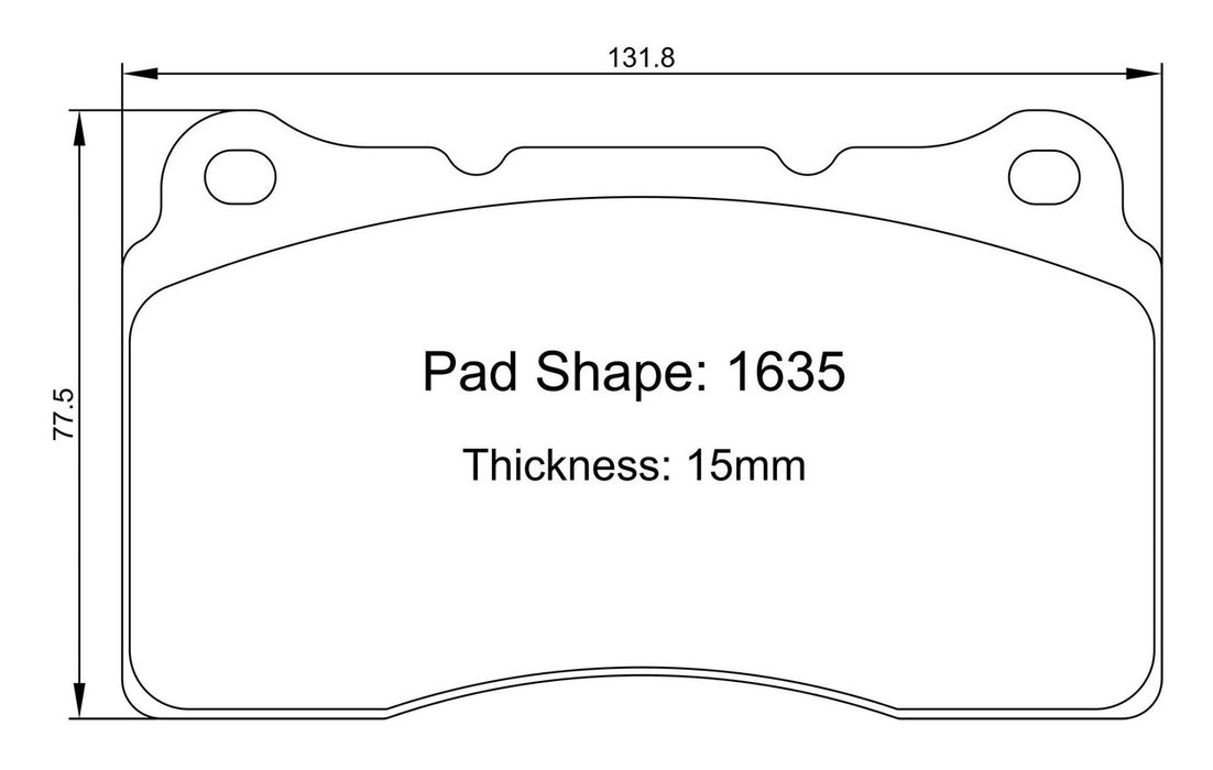 Winmax W-Series/PBP 1635 Brake Pads (Tesla Front Calipers)