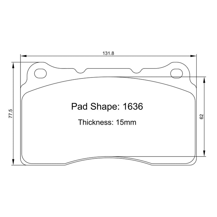 Winmax W-Series/PBP 1636 Brake Pads for Model 3 Perf / Model Y Front