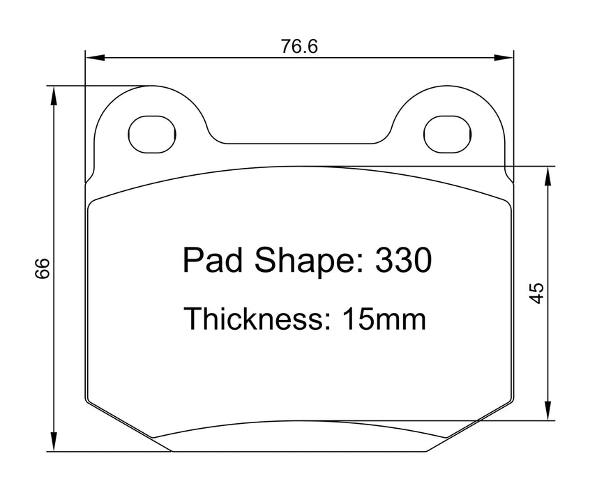 Winmax W-Series/PBP 330 Brake Pads for WRX STI / BRZ / EVO 5-9 rear