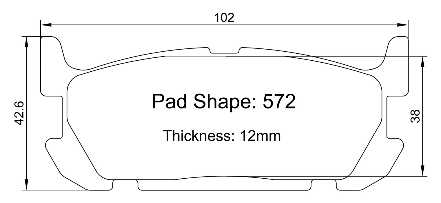 Winmax W-Series/PBP 572 Brake Pads for Miata NB (w/ sport brakes) rear