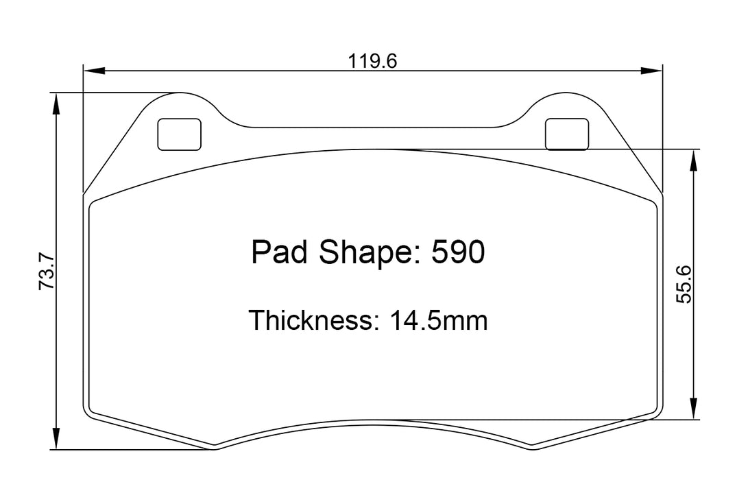 Winmax W-Series/PBP 590 Brake Pads for DC5 Type R / 350Z (Z33) Front