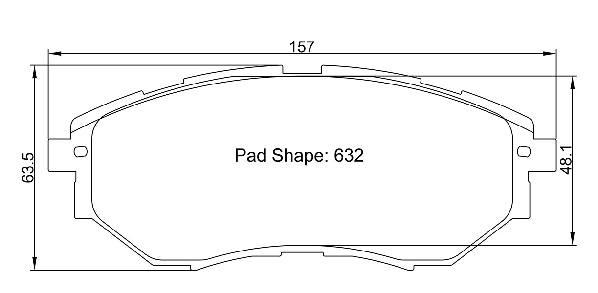 Winmax W-Series/PBP 632 Brake Pads for 2015+ Subaru Impreza WRX