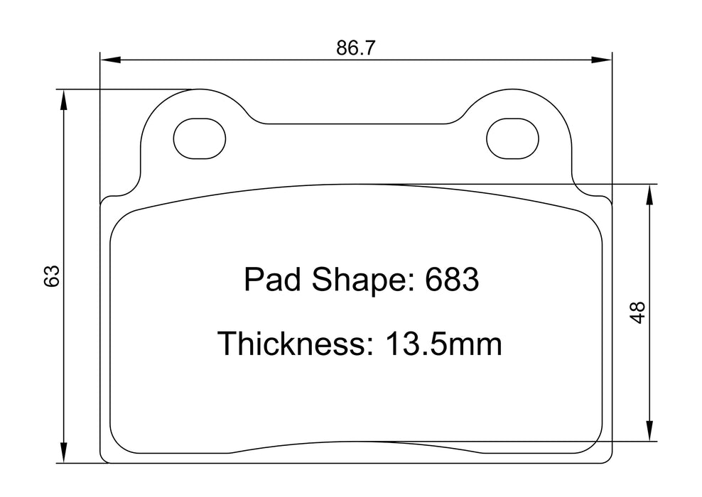 Winmax W-Series/PBP 683 Brake Pads for Lancer EVO X (CZ4A) Rear