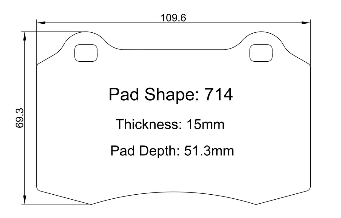 Winmax W-Series PBP 0714 Brake Pads for 15+ SRT Hellcat/Scat Pack Rear